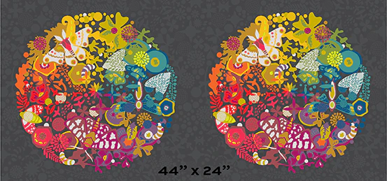 Alison Glass Art Theory - Grand Circle Dark Panel (A9697-C)