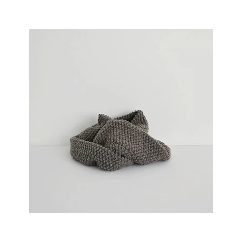 Check & Stripe Pocopoco Wool Knit Snood - Image 3