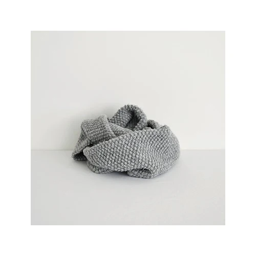 Check & Stripe Pocopoco Wool Knit Snood - Image 7