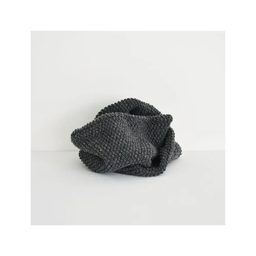 Check & Stripe Pocopoco Wool Knit Snood - Image 8