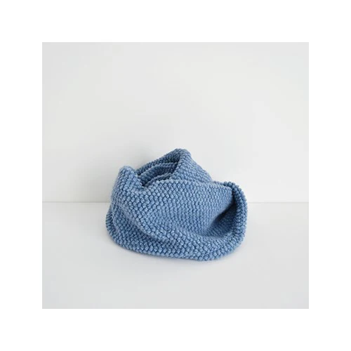 Check & Stripe Pocopoco Wool Knit Snood - Image 9