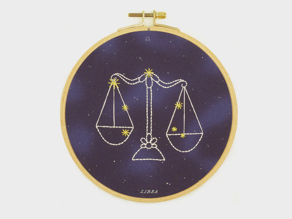 Hoop Art Embroidery Kit - Libra