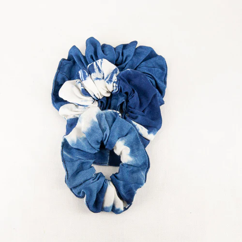 Indigo Dyed Scrunchie - Image 2