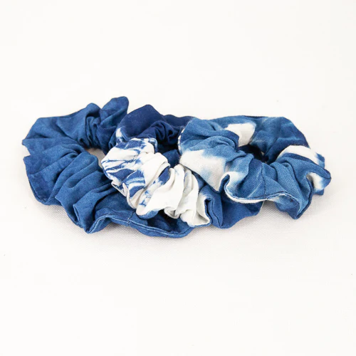 Indigo Dyed Scrunchie - Image 3