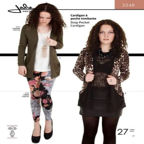 Jalie Patterns - Drop pocket cardigan