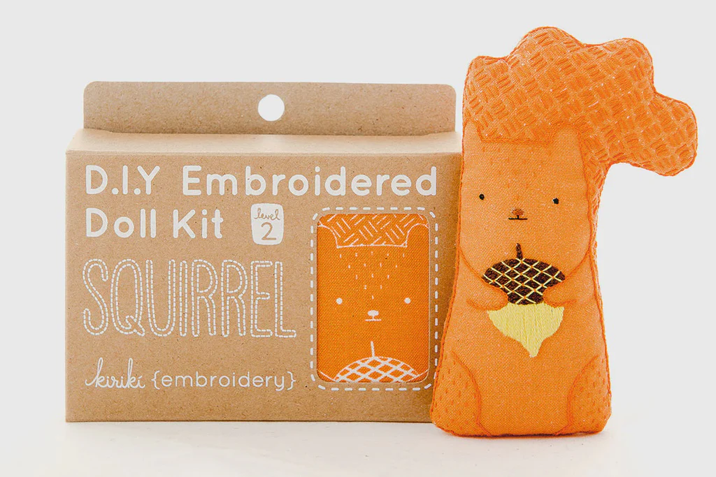Kiriki - DIY Embroidered Doll Kit - Squirrel