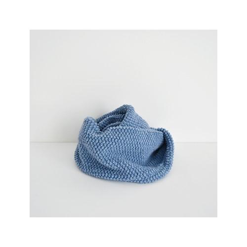 Pre-Made Check & Stripe Pocopoco Wool Knit Snood - Image 2