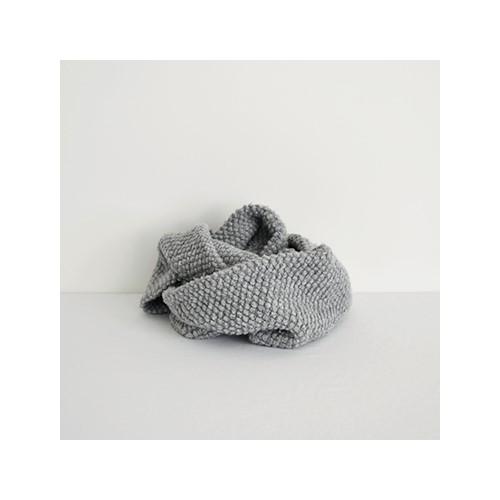 Pre-Made Check & Stripe Pocopoco Wool Knit Snood - Image 4