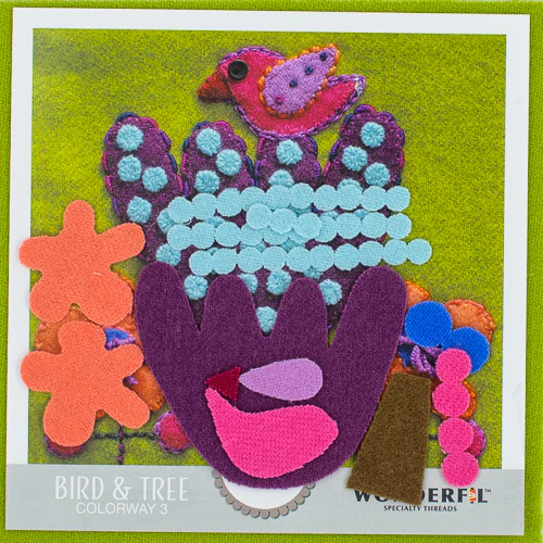 Sue Spargo Wool Applique Pack - Bird & Tree - Image 3