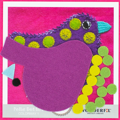Sue Spargo Wool Applique Pack - Polka Dot Bird - Image 2