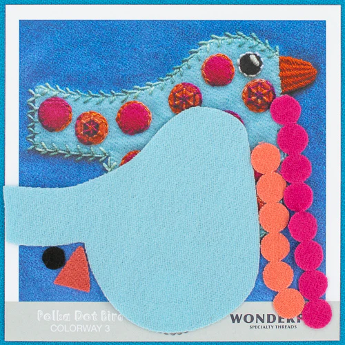 Sue Spargo Wool Applique Pack - Polka Dot Bird - Image 3