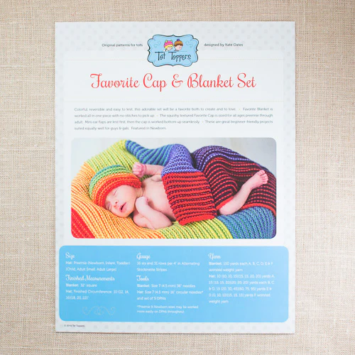 Tot Toppers Pattern - Favorute Cap & Blanket Set