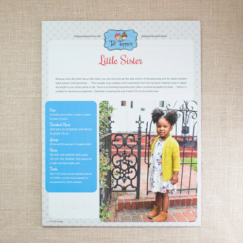 Tot Toppers Pattern - Little Sister